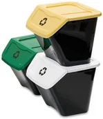 Kosze na śmieci - Kosz do segregacji śmieci Ecobin 30 l, 3 szt. - miniaturka - grafika 1