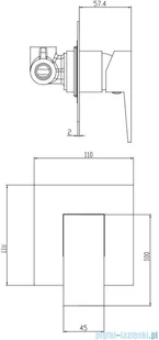 Omnires Fresh zestaw bidetowy punktowy podtynkowy 1-funkcyjny chrom SYSFRBI1CR - Baterie bidetowe - miniaturka - grafika 3