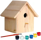 Akcesoria dla ptaków - dobar 22368FSC dekoracyjna skrzynka na listy z drewna świerkowego FSC dla dzieci jako zestaw do samodzielnego wykonywania i malowania pędzlem - miniaturka - grafika 1