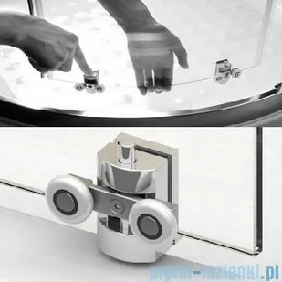 Radaway Premium Plus DWJ+2S kabina przyścienna 70x105x70cm szkło przejrzyste - Kabiny prysznicowe - miniaturka - grafika 5