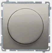 Wyłączniki światła i elektryczne - Kontakt KONTAKT_SIMON Ściemniacz przyciskowo - obrotowy do LED BASIC Satyna BMS9L.01/29 - miniaturka - grafika 1
