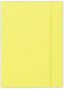 Donau Teczka z gumką A4 w kratę żółta 25 sztuk - Szkolne artykuły papiernicze - miniaturka - grafika 2