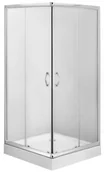 Kabiny prysznicowe - Deante Kabina prysznicowa FUNKIA szkło szronione kwadratowa 90cm KYC_641K - miniaturka - grafika 1