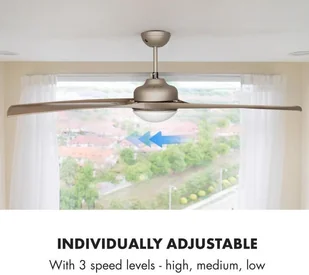 Klarstein Figo Wentylator stropowy 52" 55W Lampa stropowa 2x42W Pilot tytanowy VTS6-Figo-T - Wentylatory sufitowe - miniaturka - grafika 5