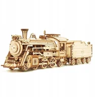 Puzzle - drewniane Puzzle mechaniczne 3D pociąg Lokomotywa - miniaturka - grafika 1