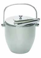 Akcesoria do lodu - Bar Craft pojemnik na kostki lodu ze stali nierdzewnej z pokrywą i szczypce do cięcia w pudełku na prezent KCBCICEBUC - miniaturka - grafika 1