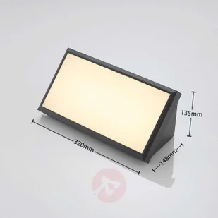 Lampenwelt Kinkiet zewnętrzny LED Abby bez czujnika - Lampy ogrodowe - miniaturka - grafika 3