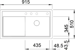 Blanco ZENAR 5 S biały prawa 523938 - Zlewozmywaki - miniaturka - grafika 3