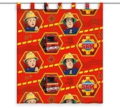 Zasłony - Herding zasłona strażak sam, poliester, czerwony, 160x140 cm 6670236001412 - miniaturka - grafika 1