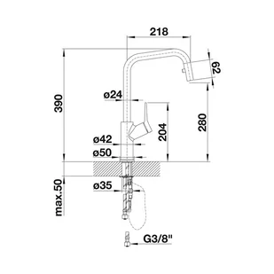 Blanco JURENA-S 520765 - Baterie wannowe i prysznicowe - miniaturka - grafika 3