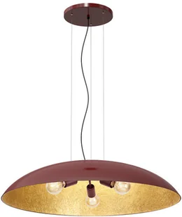 Luminex lampa wisząca Flat 1 3xE27 burgund/złota 100cm 1695 - Lampy sufitowe Luminex lampa wisząca Flat 1 3xE27 burgund/złota 100cm 1695 - Lampy sufitowe - miniaturka - grafika 1