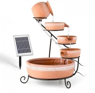 Blumfeldt Empoli fontanna kaskadowa terakota 5 poziomów 200 l/godz. 2-watowy solar LED SOL1-Empoli - Fontanny ogrodowe Blumfeldt Empoli fontanna kaskadowa terakota 5 poziomów 200 l/godz. 2-watowy solar LED SOL1-Empoli - Fontanny ogrodowe - miniaturka - grafika 1