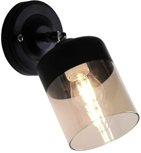 Skandynawska LAMPA ścienna PORTO CL19020-1W-BL Zumaline szklana OPRAWA regulowany kinkiet loftowy czarny bursztynowy - Lampy ścienne Skandynawska LAMPA ścienna PORTO CL19020-1W-BL Zumaline szklana OPRAWA regulowany kinkiet loftowy czarny bursztynowy - Lampy ścienne - miniaturka - grafika 3