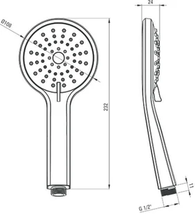 Deante Jasmin Nero Słuchawka NGJ N51S - Słuchawki prysznicowe - miniaturka - grafika 5