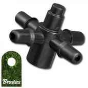 Inne akcesoria do nawadniania - BRADAS Czwórnik do emiterów i kroplowników patykowych wejście 5mm wtyk na wąż 3x5mm 9982 DSK-5135L5 - miniaturka - grafika 1