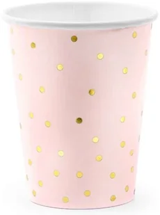 Party Deco Kubeczki Kropki jasnoróżowe - 260 ml - 6 szt. KPP50-081J - Gadżety na imprezę - miniaturka - grafika 2
