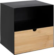 Szafki nocne - Actona Szafka nocna Joliet czarny/naturalny - miniaturka - grafika 1