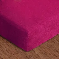 Prześcieradła - Darymex Prześcieradło z gumką, frotte, bordowe, 170/180x200 cm - miniaturka - grafika 1