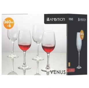 Ambition Komplet 6 kieliszków do wina Venus 350 ml 10408 - Szklanki - miniaturka - grafika 2