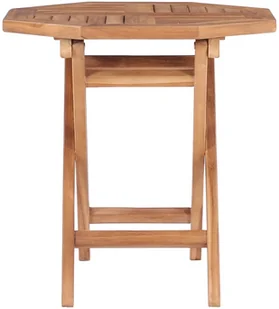vidaXL Składany stolik ogrodowy, 45x45x45 cm, lite drewno tekowe - Stoły ogrodowe - miniaturka - grafika 3