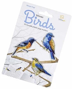 Thinking Gifts StikkiMarks Winter Birds Zakładki Ptaszki - Thinking Gifts - Zakładki do książek - miniaturka - grafika 2