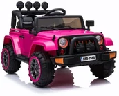 Pojazdy elektryczne dla dzieci - LEAN CARS Auto na Akumulator Jeep BRD-7588 Różowy 4x4 7407 - miniaturka - grafika 1