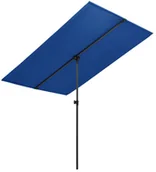 Parasole ogrodowe - vidaXL Parasol ogrodowy na słupku aluminiowym, 180x130 cm, lazurowy vidaXL - miniaturka - grafika 1