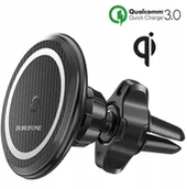 Uchwyty samochodowe do telefonów - Borofone BH45 Uchwyt MagSafe z ładowaniem Qi QC3.0 15W - miniaturka - grafika 1