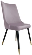 Krzesła - Atos Krzesło CYPRIAN 2 VELVET GOLD jasno różowe nowoczesne VICTORGOLD-MG55 - miniaturka - grafika 1