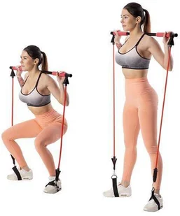 Zestaw do ćwiczeń Drążek + gumy treningowe oporowe - Gumy, taśmy, ekspandery - miniaturka - grafika 15