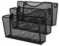 Q-CONNECT Zestaw naścienny Office Set, metalowy, 3 Półki, czarny KF16574 - Półki na dokumenty - miniaturka - grafika 3