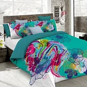 Pościel - Datex datex poszewka na kołdrę KI-oSa turkusowy/wielokolorowy 250 x 200 cm CP_KIO608-250x200 - miniaturka - grafika 1