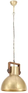 VidaXL Industrialna lampa wisząca, 25 W, mosiężna, okrągła, 40 cm, E27 320532 - Lampy sufitowe - miniaturka - grafika 5