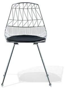 Beliani Zetaw krzeseł do jadalni chromowy 2 krzesła HARLAN - Krzesła - miniaturka - grafika 6