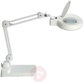 Lampy pozostałe - Maul Jakob Lampa z lupą LED MAULviso biała - miniaturka - grafika 1