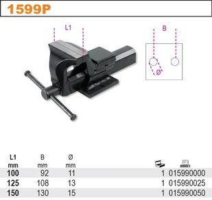 BETA IMADŁO ŚLUSARSKIE POWER 100MM 1599P/100 - Pozostałe wyposażenie warsztatu - miniaturka - grafika 2