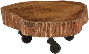 vidaXL Stolik kawowy z litego drewna akacjowego, 60x55x25 cm - Ławy i stoliki kawowe - miniaturka - grafika 7