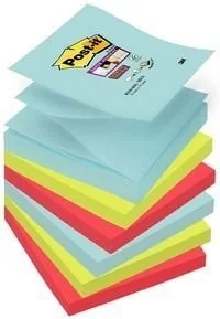 Post-It 3M Bloczek samoprzylepny Super sticky Z-Notes, (R330-6SS-MIA), 76x76mm, 6x90 kart., paleta Miami 3M-70005291649 - Etykiety samoprzylepne i bloki etykiet - miniaturka - grafika 3