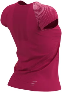 Compressport Koszulka biegowa damska PERFORMANCE SS T-SHIRT różowa - Bielizna sportowa damska - miniaturka - grafika 4