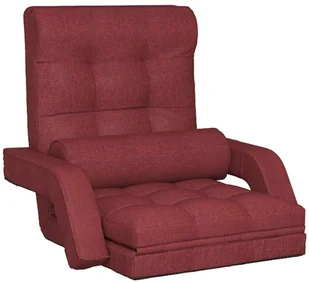 VidaXL Lumarko Składane krzesło podłogowe, funkcja spania, winna czerwień 336529 VidaXL - Szezlongi - miniaturka - grafika 2