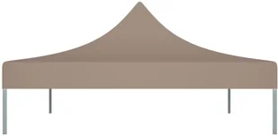 VidaXL Dach do namiotu imprezowego, 4 x 3 m, taupe, 270 g/m 315356 VidaXL - Pawilony ogrodowe - miniaturka - grafika 5