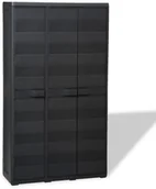 Pozostałe meble ogrodowe - vidaXL Szafa ogrodowa z 4 półkami, czarna vidaXL - miniaturka - grafika 1