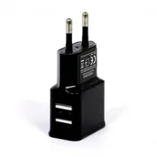 Ładowarki do telefonów - WG Ładowarka sieciowa USB DUAL USB 2.4A)black paper box odbierz w Warszawie Faktura VAT 23% Polska gwarancja - miniaturka - grafika 1