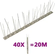 Zwalczanie i odstraszanie szkodników - vidaXL Kolce przeciw ptakom 5 rzędów stal nierdzewna 40 szt. 20 m 149134 - miniaturka - grafika 1