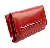 Portfele - PolskaGalanteria.pl Portfel Damski Skórzany PolskaGalanteria 12 cm Suwak Skóra Naturalna KP D1208Z - miniaturka - grafika 1