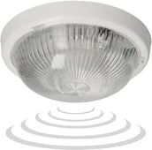 Oprawy, klosze i abażury - Alfa 7070T MS, oprawa oświetleniowa z mikrofalowym czujnikiem ruchu, 100W, E27, IP44, szkło przeźroczyste A2210-HF - miniaturka - grafika 1