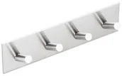 Wieszaki łazienkowe - Domotechnika Wieszak samoprzylepny 18x4,4x0,2 cm poczwórny, stal nierdzewna szczotkowana SH/ 31204 - miniaturka - grafika 1