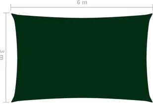 vidaXL Prostokątny żagiel ogrodowy, tkanina Oxford, 3x6 m, zielony vidaXL - Parasole ogrodowe - miniaturka - grafika 7