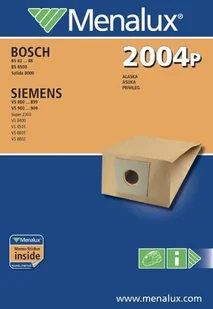 Menalux 2004 P 5 x worki do odkurzacza 2004P - Akcesoria do odkurzaczy - miniaturka - grafika 2