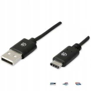 Manhattan Kabel Usb Usb 2.0 Mic-c/a M/M 1m, czarny - Kable komputerowe i do monitorów - miniaturka - grafika 5